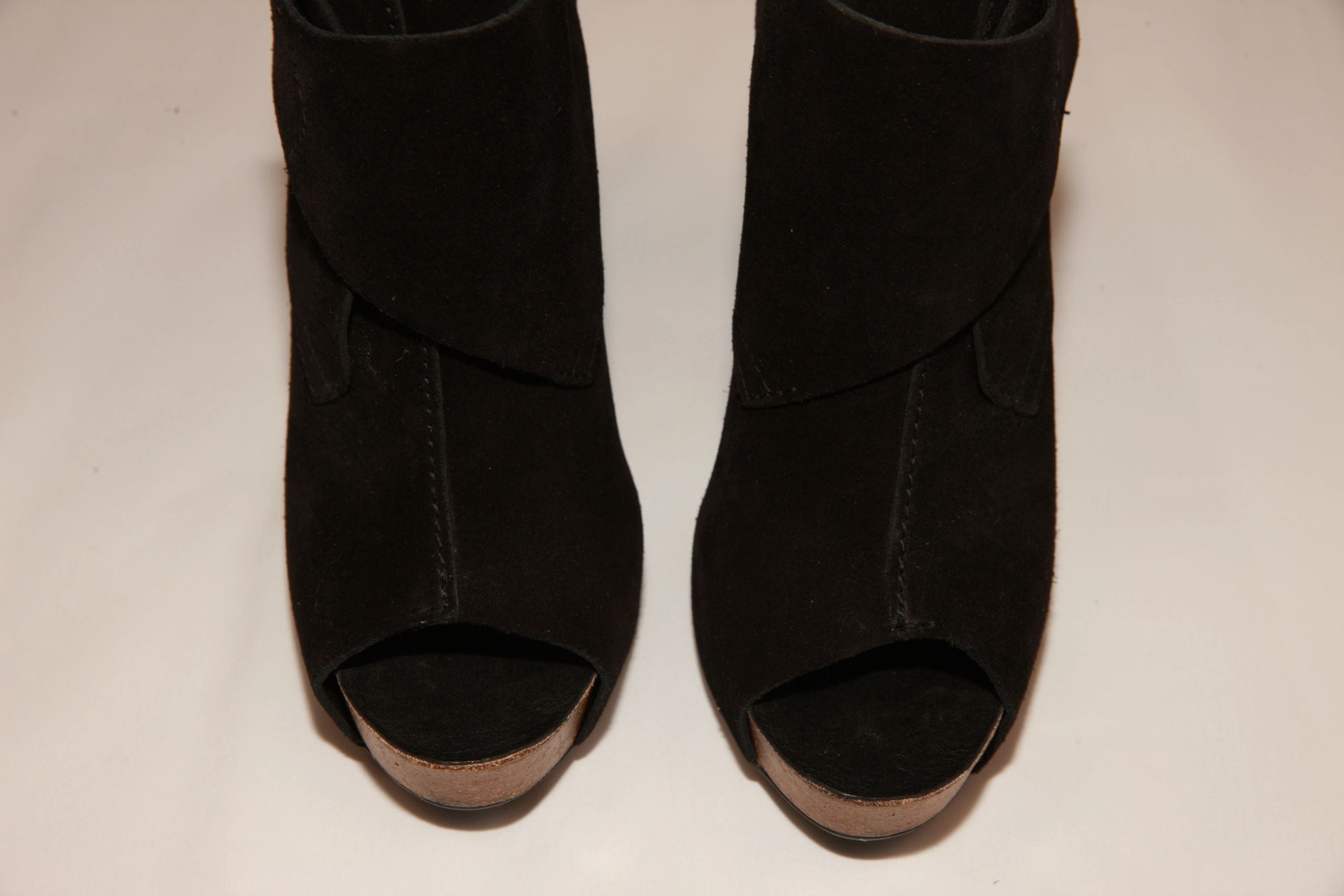 VNTG Black Suede Pedro Garcia Bootie Heels - Size 39