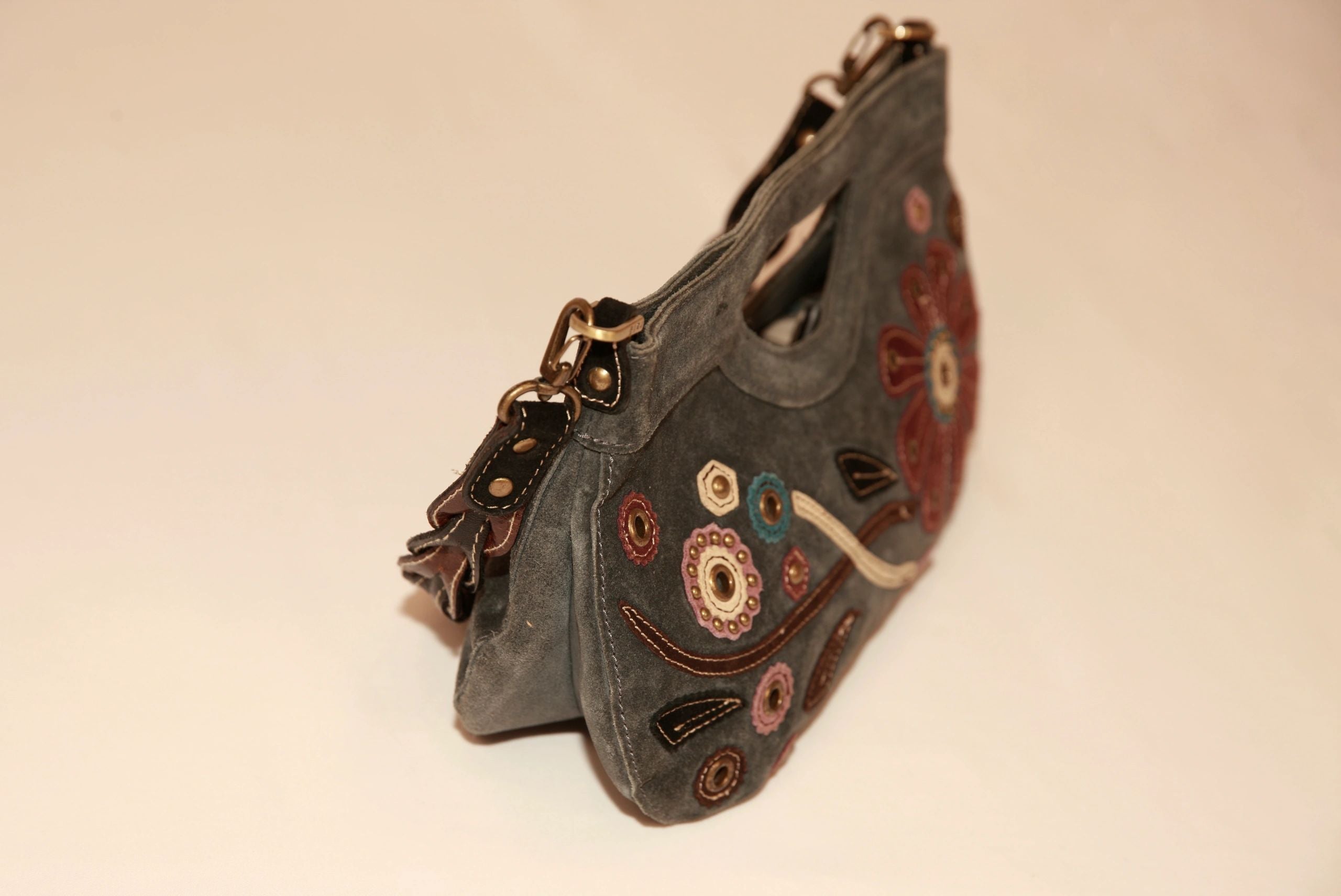VNTG Rafé New York Embellished Leather Floral Shoulder Bag