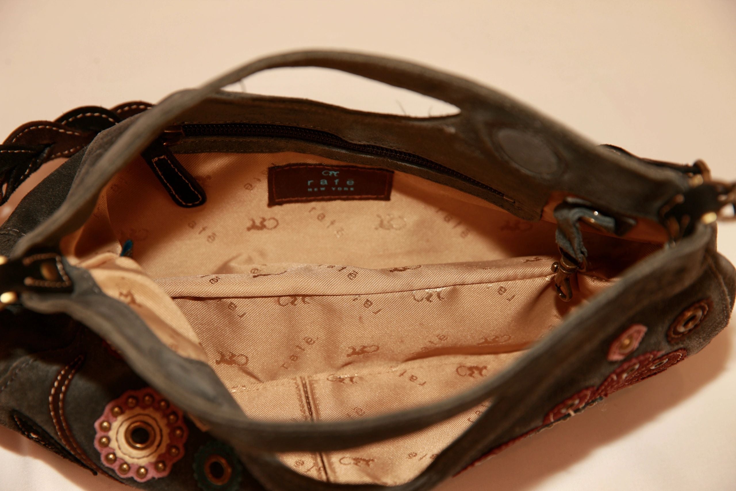 VNTG Rafé New York Embellished Leather Floral Shoulder Bag