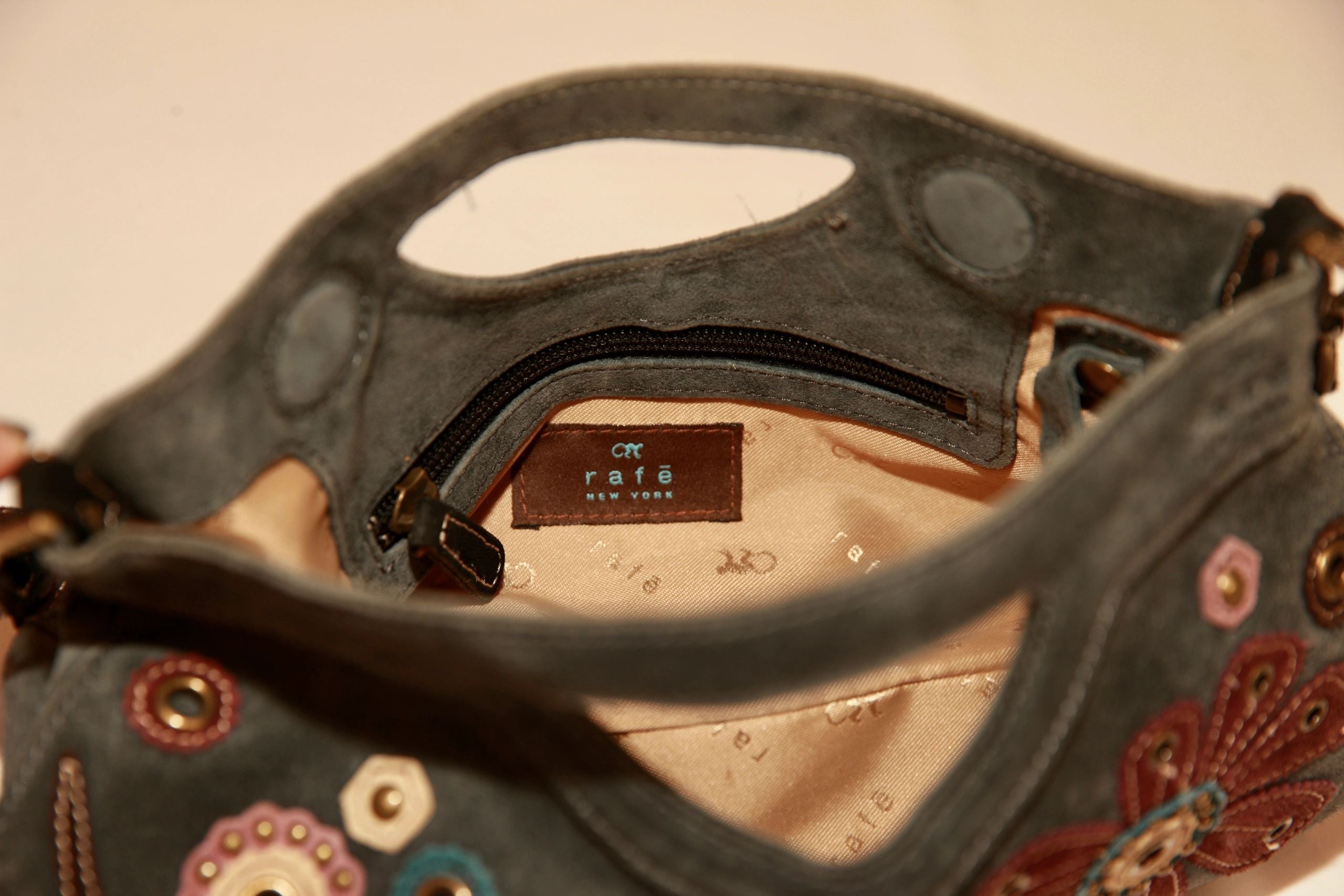 VNTG Rafé New York Embellished Leather Floral Shoulder Bag