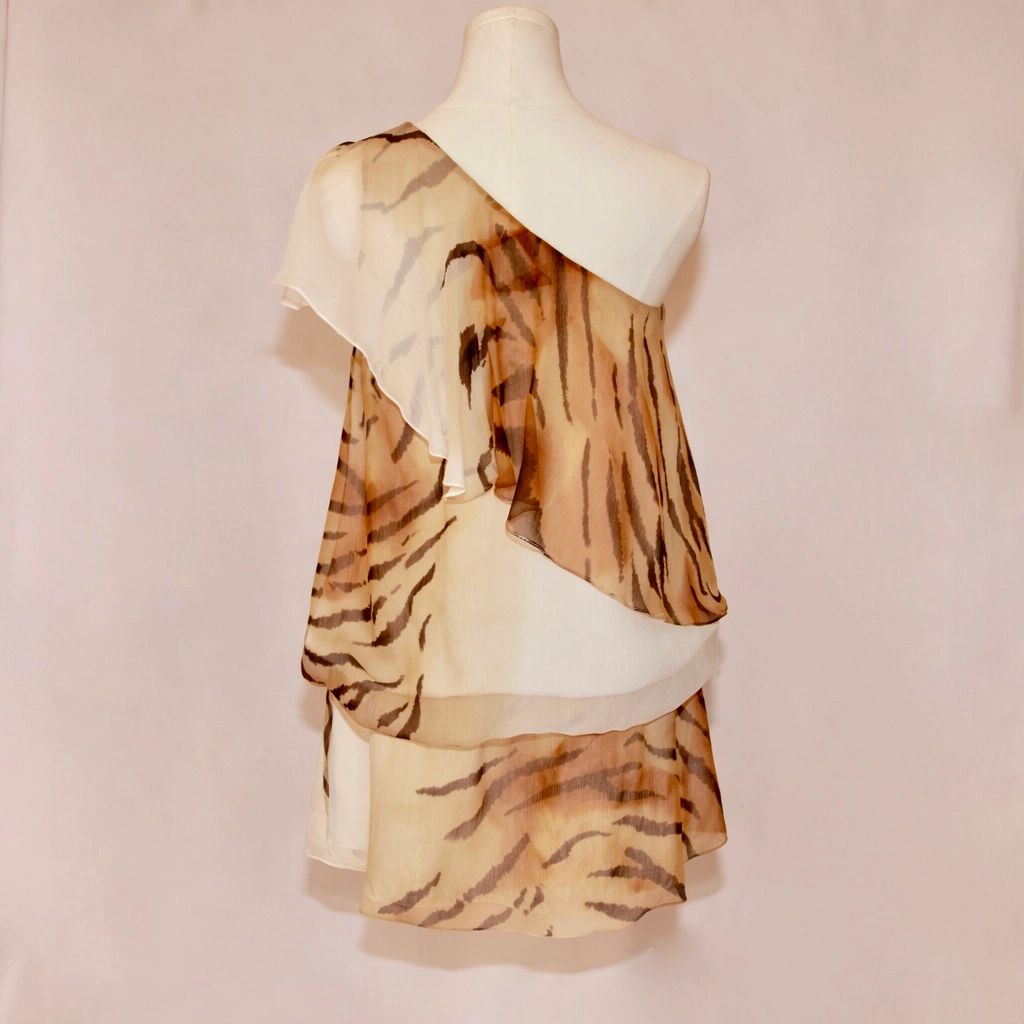 VNTG Silk Elizabeth and James Tiger Dress- Size XS