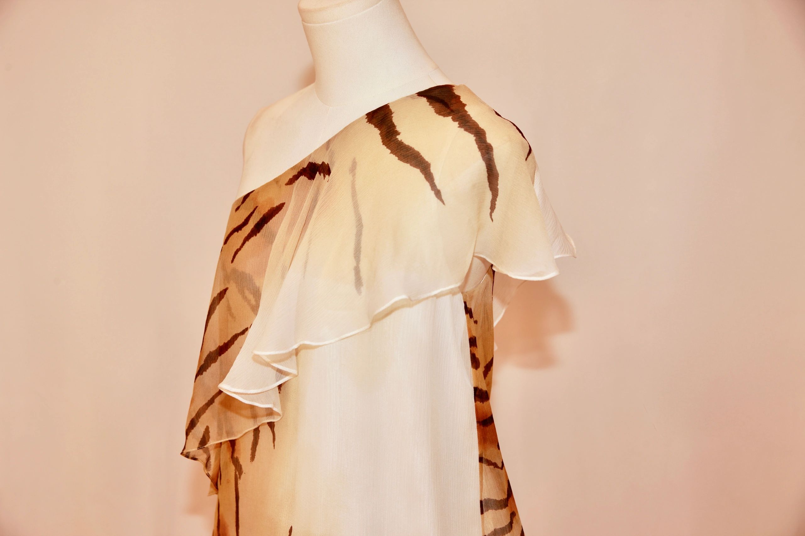 VNTG Silk Elizabeth and James Tiger Dress- Size XS